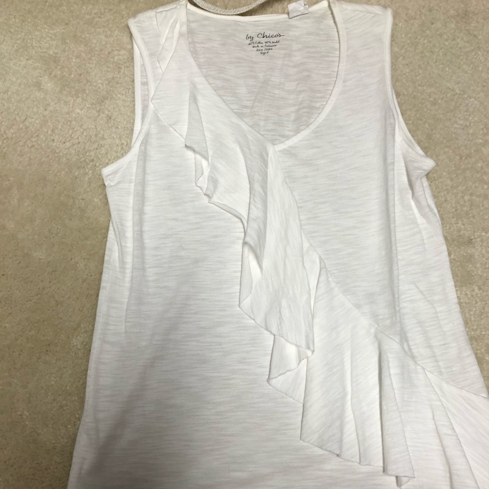 Sheer white too with ruffle detail